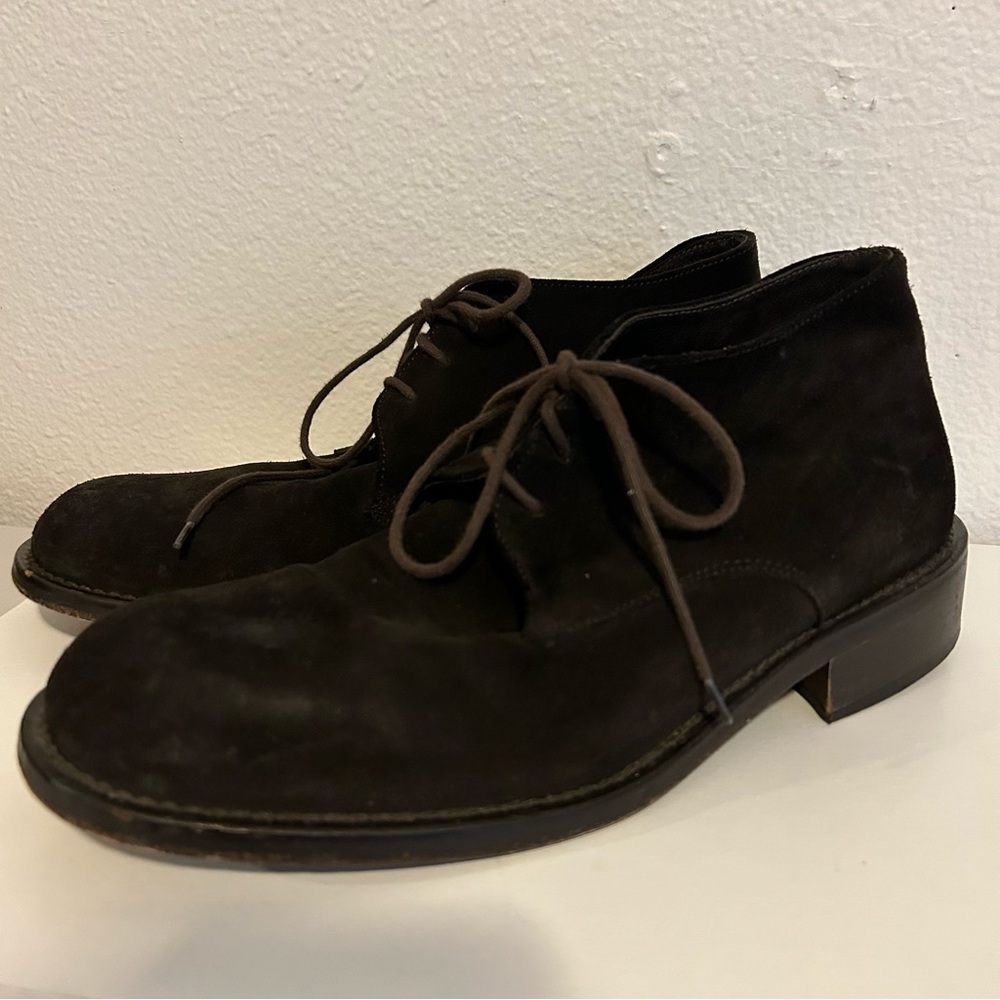 Men’s Bachrach brown genuine suede chukka boots size 9.5 career office career